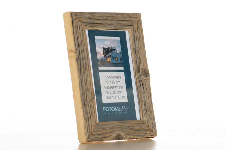 Rustikaler Altholzrahmen 10x15 cm – Handgefertigt aus zertifiziertem Holz – Bild 7