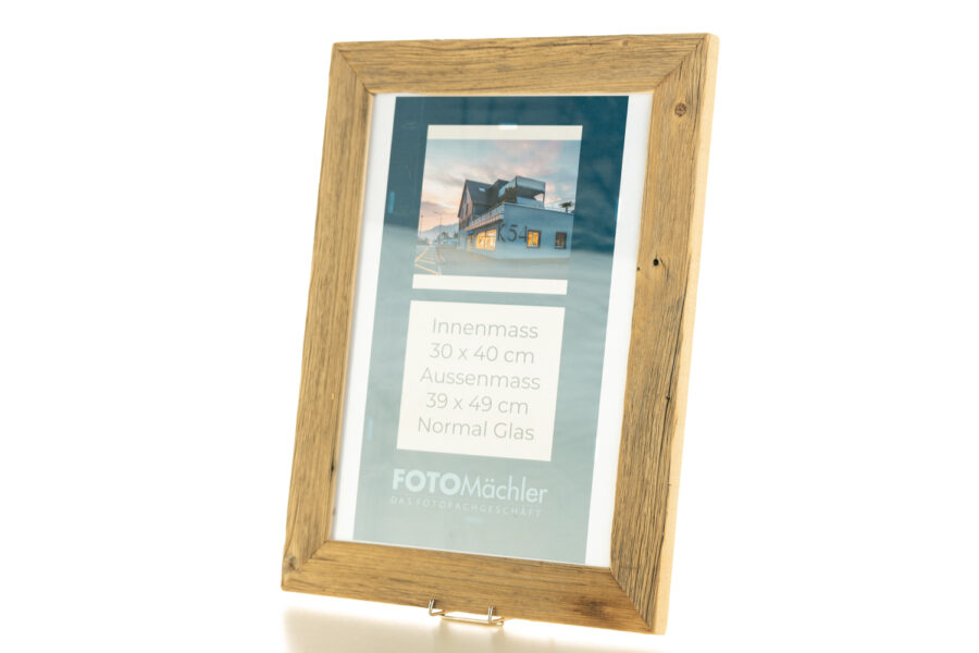 🌿 Rustikaler Altholzrahmen 30×40 cm – Handgefertigt aus zertifiziertem Holz – Bild 7