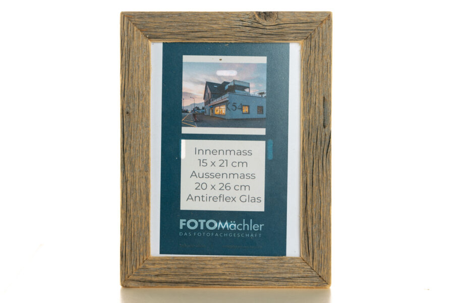 Rustikaler Altholzrahmen 15×20 cm – Handgefertigt aus zertifiziertem Holz – Bild 2