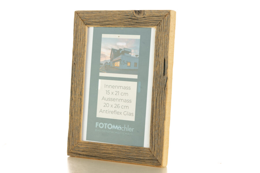 Rustikaler Altholzrahmen 15×20 cm – Handgefertigt aus zertifiziertem Holz – Bild 9