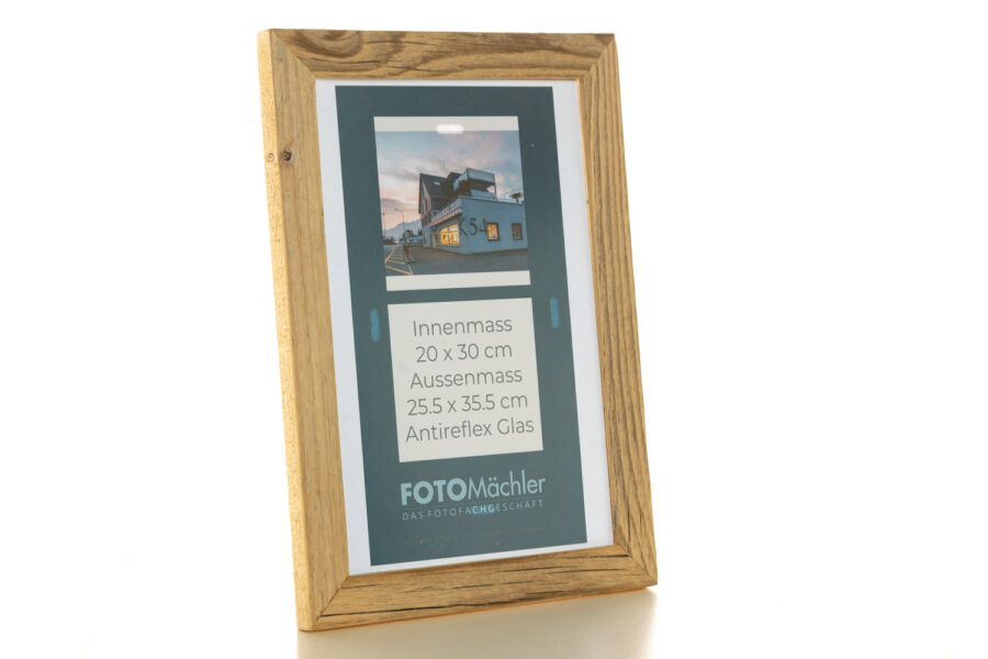 Rustikaler Altholzrahmen 20×30 cm – Handgefertigt aus zertifiziertem Holz mit Antireflex-Glas – Bild 6