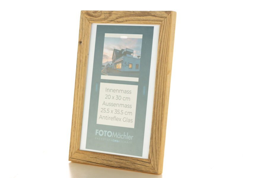 Rustikaler Altholzrahmen 20×30 cm – Handgefertigt aus zertifiziertem Holz mit Antireflex-Glas – Bild 7