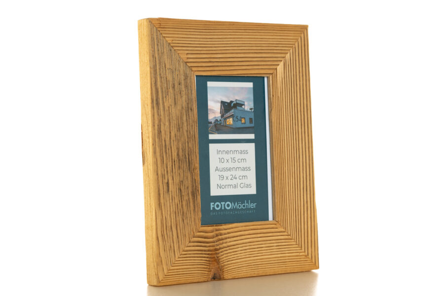 Rustikaler Altholzrahmen 10x15 cm – Handgefertigt aus zertifiziertem Holz – Bild 9