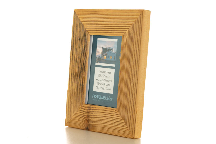 Rustikaler Altholzrahmen 10x15 cm – Handgefertigt aus zertifiziertem Holz – Bild 8