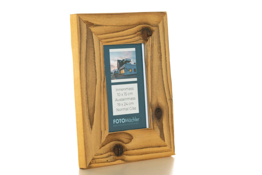 Rustikaler Altholzrahmen 10x15 cm – Handgefertigt aus zertifiziertem Holz – Bild 8