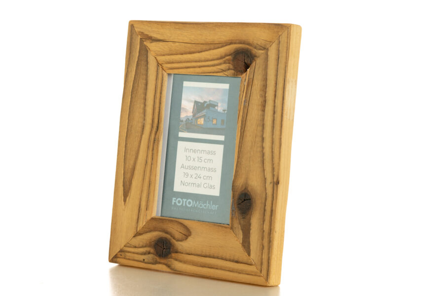 Rustikaler Altholzrahmen 10x15 cm – Handgefertigt aus zertifiziertem Holz – Bild 7